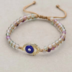Eyelash Evil Eye Fluorite Bracelet: Intuition & Spiritual Shield