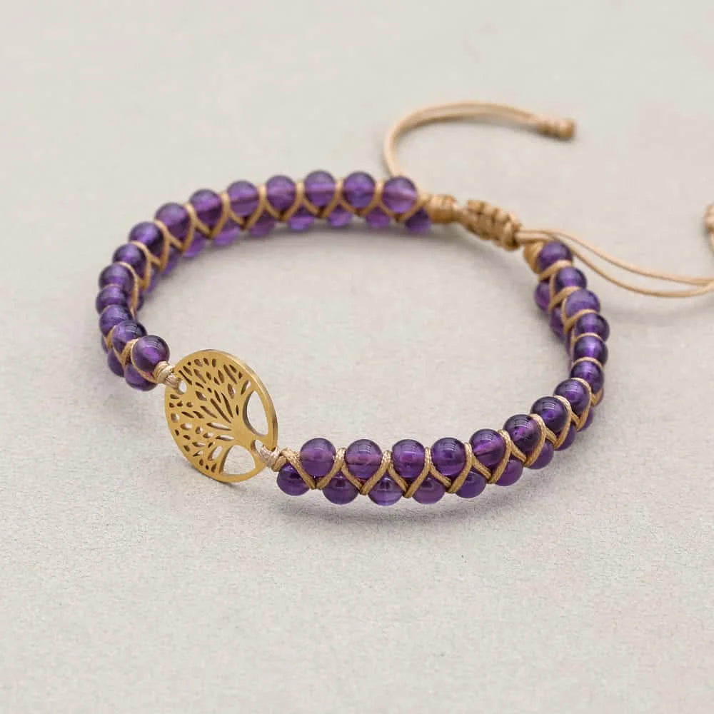 Amethyst Tree of Life Bracelet: Wisdom & Inner Peace Talisman