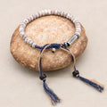 Peace and Wisdom Star Moon Bodhi Seed Six Word Mantra Braided Bracelet