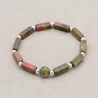 Unakite Harmony Bracelet Set: Balance & Vision Trio (3 PCS)