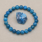 Inspiration and Growth: Blue Apatite Manifestation Catalyst Bracelet