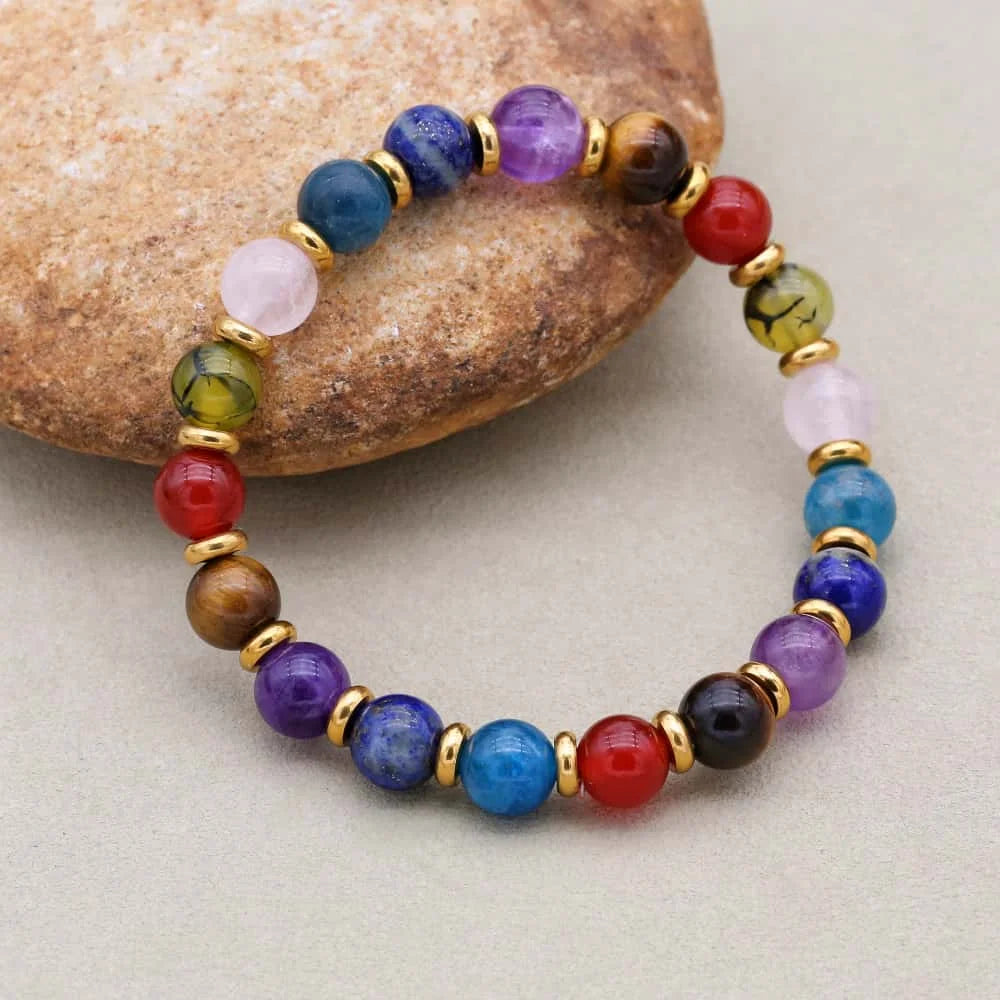 Total Alignment: 7 Chakra Balance and Vitality Beaded Bracelet