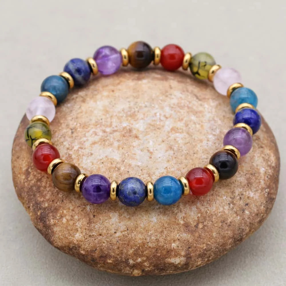 Total Alignment: 7 Chakra Balance and Vitality Beaded Bracelet