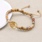 Crazy Lace Agate Tree of Life Bracelet: Laughter & Earthy Vitality Talisman