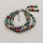 African Turquoise "Stone of Evolution" Necklace & Bracelet Set: Growth & Protection
