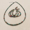 African Turquoise "Stone of Evolution" Necklace & Bracelet Set: Growth & Protection