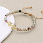 Infinity Butterfly Rainbow Fluorite Bracelet: Eternal Transformation & Focus
