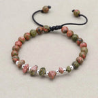 Unakite Harmony Bracelet Set: Balance & Vision Trio (3 PCS)