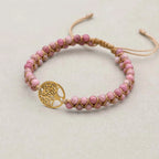Rhodonite Tree of Life Bracelet: Love & Emotional Healing Talisman